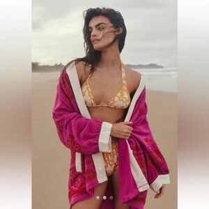 Free People Beach Lotus Towel Terry Sweatshirt